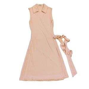 Diane von Furstenberg DVF pale blush pink sleeveless wrap dress